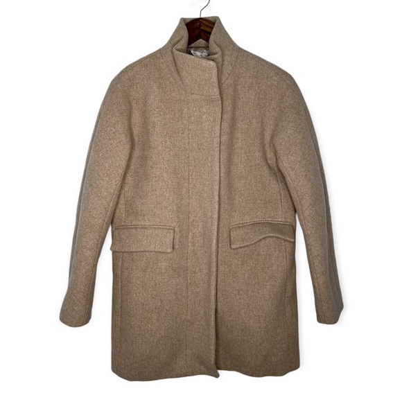 *SOLD* J. Crew Size 2 Stadium Cloth By Nello Gori Wool long Zipper Coat - Picture 2 of 4